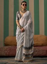 Silk Grey Casual Wear Weaving Saree